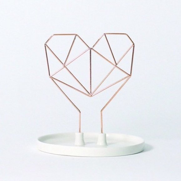 IMM LIVING Rose Gold Wire Heart Jewelry Holder - Picture 3 of 4